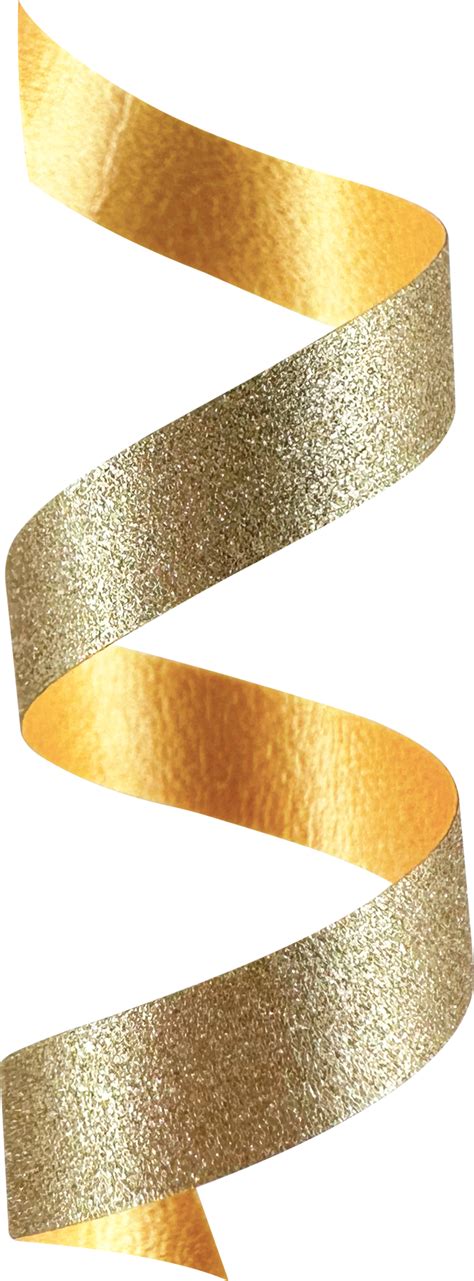 Gold Festive Glitter Ribbon 35889563 PNG