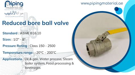 Reduced Bore Ball Valve And Full Double Reduced Bore Ball Valves