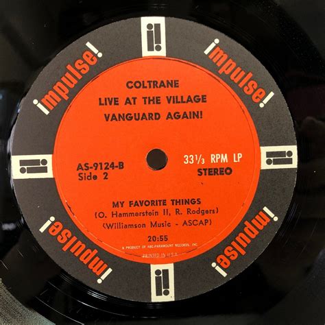 Us盤 Lp John Coltrane Live At The Village Vanguard Again ジョン コルトレーン