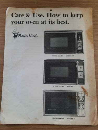 Magic Chef Microwave Oven Owners Manual MW300 Model