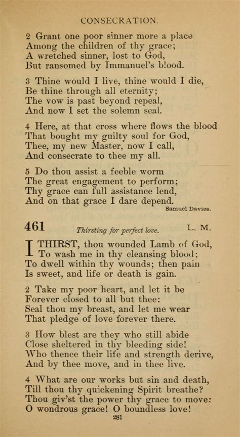 Hymnal Of The Methodist Episcopal Church 461 I Thirst Thou Wounded