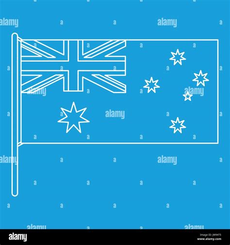 Australian flag icon, outline style Stock Vector Image & Art - Alamy