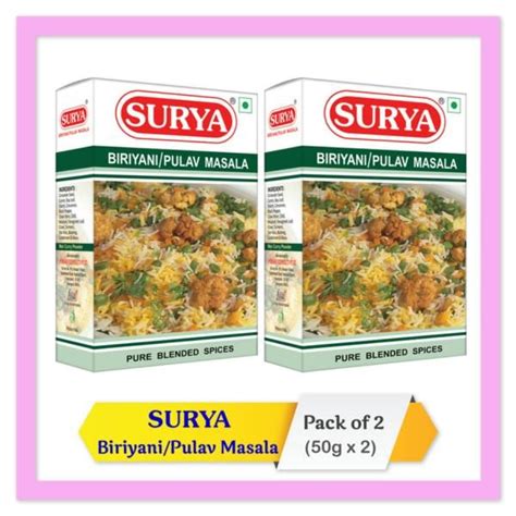 Surya Biryani Pulav Masala G Pack Of G Each X G Jiomart