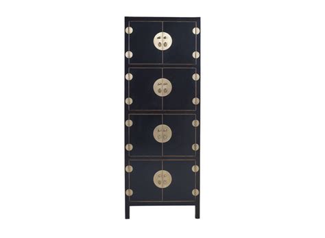 Armoire Chinoise Onyx Noire L Xp Xh Cm Orientique Collection