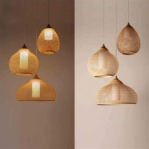 Bamboo Wicker Rattan Calabash Pendant Light By Artisan Living Modish