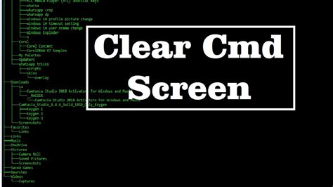 How To Clear The Cmd Screen History Youtube