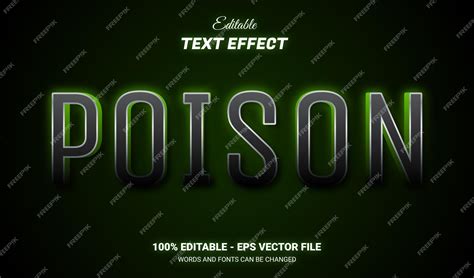 Premium Vector Poison Editable 3d Text Effect