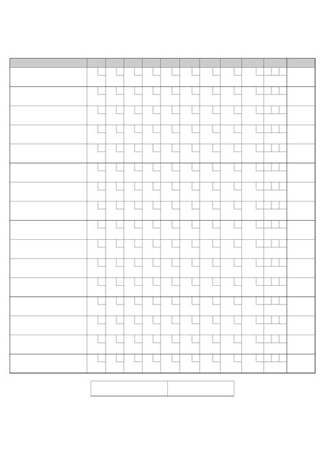 Blank Score Sheet Template