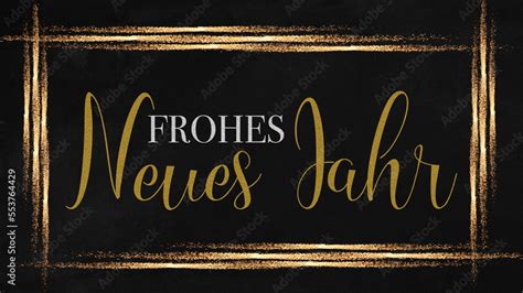 Frohes Neues Jahr 2024 Silvester Neujahr Feiertag Banner Grußkarte Illustration Goldene