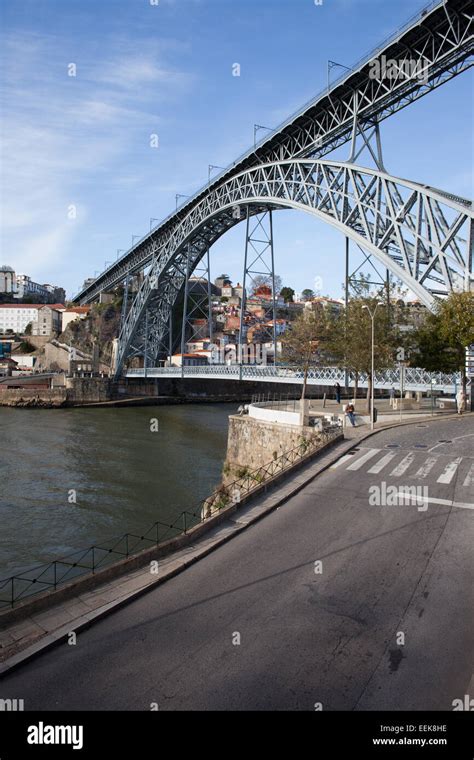 Dom Luis I Bridge Over Douro Rive Between City Of Porto And Vila Nova