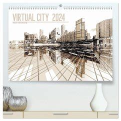 VIRTUAL CITY 2024 CH Version Hochwertiger Premium Wandkalender 2024