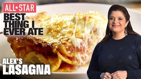 Alex Guarnaschellis Old School Lasagna All Star Best Thing I Ever Ate Food Network Youtube