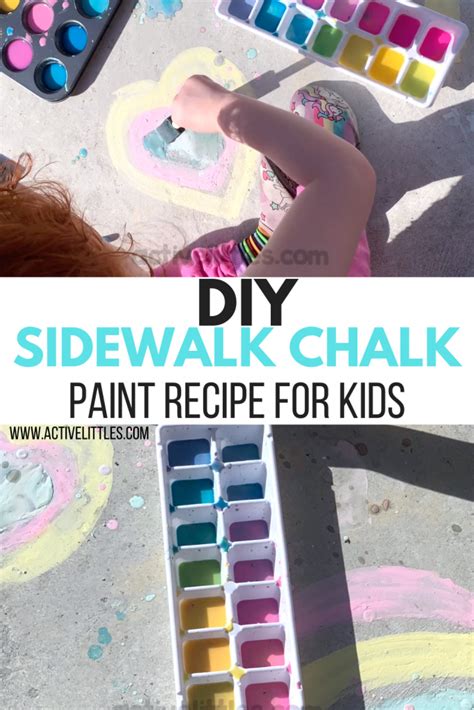 Diy Sidewalk Chalk Paint Recipe For Kids Active Littles