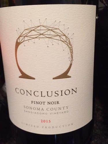 Conclusion Wines Canyon Lakes Sangiacomo Vineyard Pinot Noir Vivino US