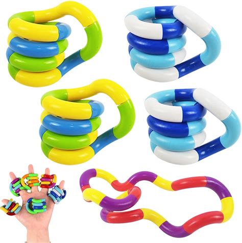 5 Pcs Tangle Fidget Toy Stress Relief Sensory Fidget Toys Finger Hand