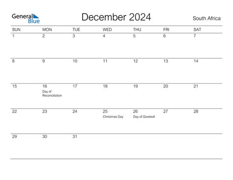 Holidays In December 2024 South African Calendar Ronni Raeann