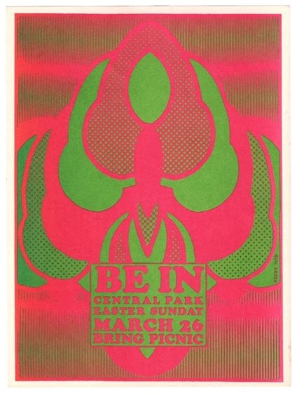 Concertposterauction.com - Peter Max Central Park NYC 1967 Easter Be-In ...