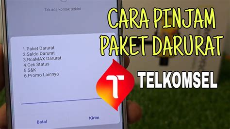 Cara Pinjam Pulsa Darurat Telkomsel Terbaru Cara Hutang Pulsa Paket