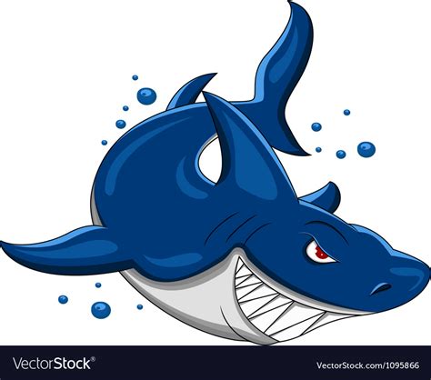 Angry shark Royalty Free Vector Image - VectorStock