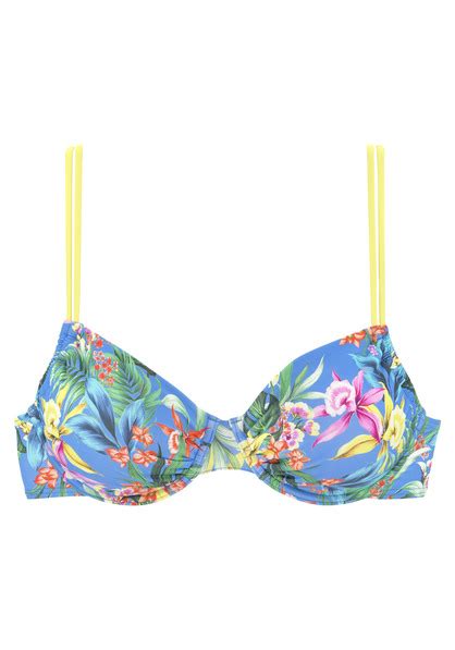 Venice Beach Bügel Bikini Top Hanni blau bedruckt Cup B 36