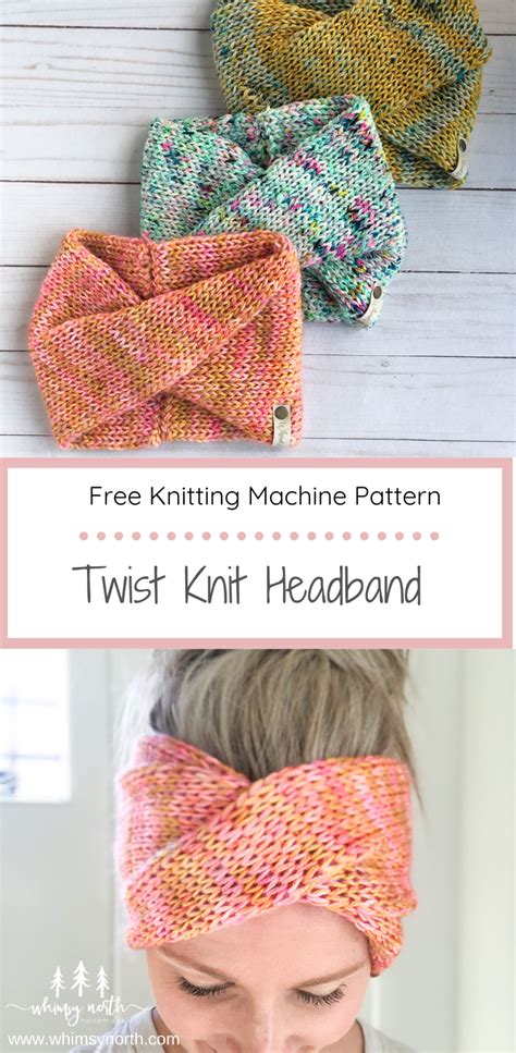 Colorful Twist Headband Free Addi Knitting Machine Pattern Artofit