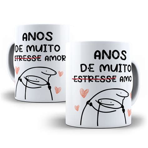 Caneca Flork Meme ANIVERSÁRIO CASAL anos de muito amor Elo7