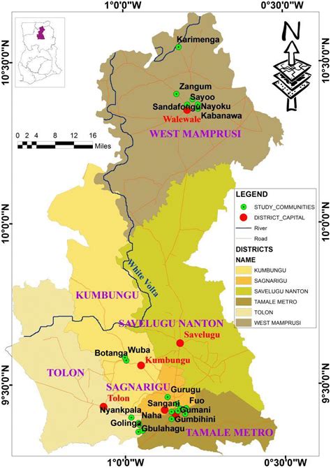 Map Of The Northern Region Showing The Study Area Download Scientific