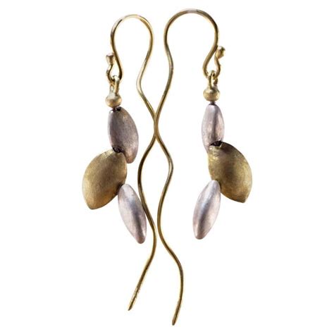 Beautiful Gold Dangle Earrings at 1stdibs