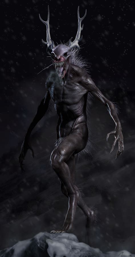 Wendigo Concept That I Created For My Creature Modeling Class At Gnomon