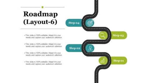 Roadmap template 6 PowerPoint templates, Slides and Graphics