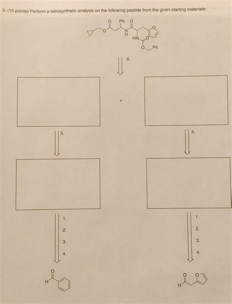 Solved 3 15 Points Perform A Retrosynthetic Analysis On Chegg