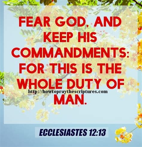 Fear God And Keep His Commandments Ecclesiastes 12 13