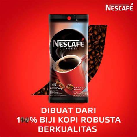 Jual Nescafe Classic Kopi Robusta 100gr Indonesiashopee Indonesia