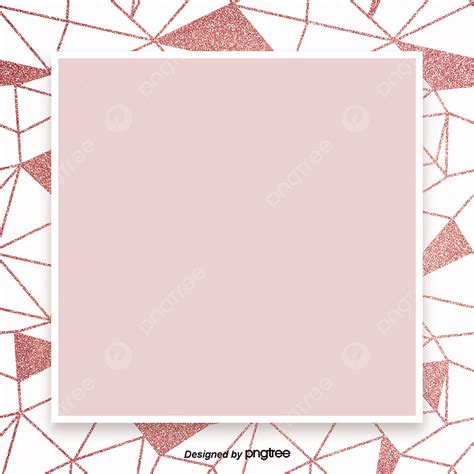 Pink Gold Geometric Lines Simple High End Border Background Geometry