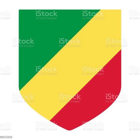 Congo Flag Flag Of Congo In Design Shape Stock Illustration - Download ...