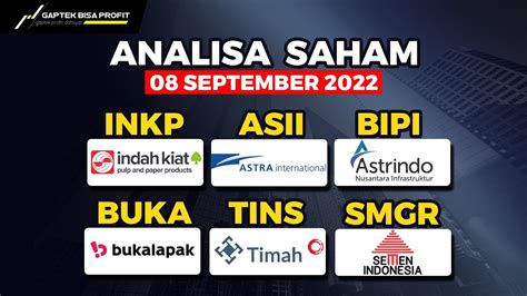 ANALISA SAHAM 08 SEPTEMBER 2022 Hari Kamis INKP ASII BIPI BUKA