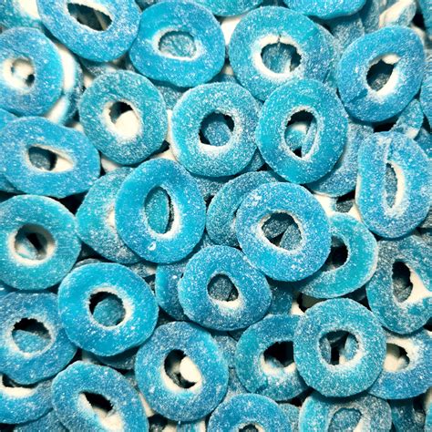 Sour Blue Raspberry Rings Order Lollies Online Candy Co