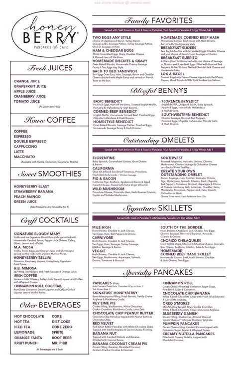 Online Menu Of Honey Berry Cafe Restaurant Greenfield Wisconsin 53220 Zmenu