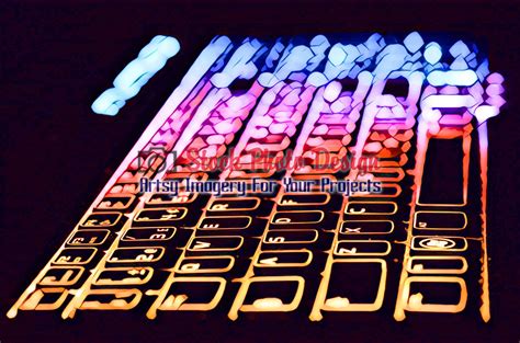 Colorful Illuminated Keyboard 11 - Stockphotodesign.com Imagery