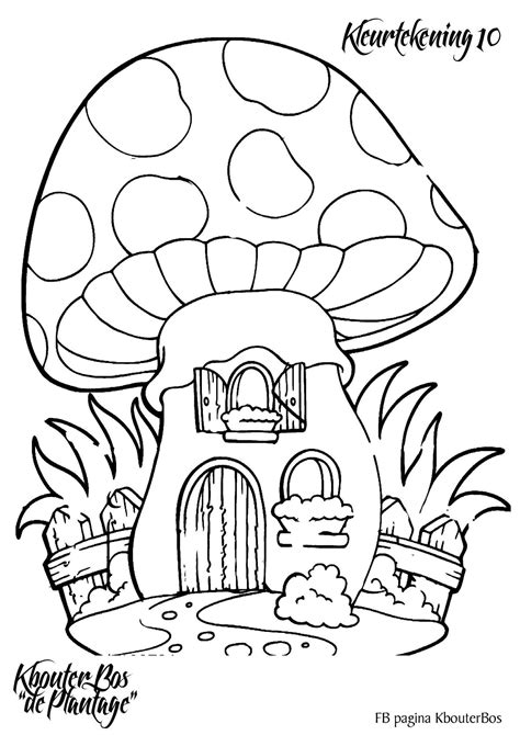 Mushroom House Coloring Pages House Colouring Pages Easy Coloring