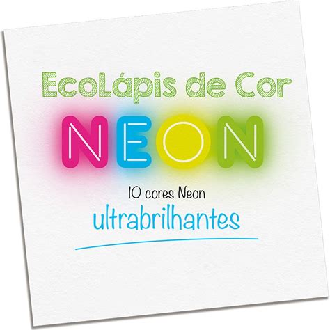 Lápis de Cor EcoLápis Neon 10 Cores Faber Castell PT 1 UN Loja Faber