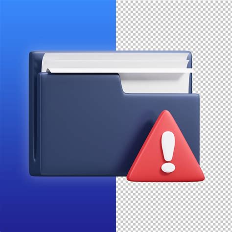 Premium PSD Warning File 3d Illustration