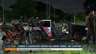 Meio Dia Paran Londrina Carro E Caminh O Batem Na Linha Verde Em