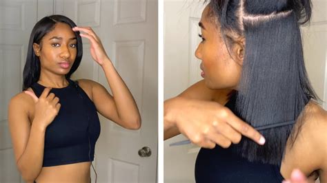 Flat Ironing My Over Processed Relaxed Hair Relaxed Hair Update Youtube