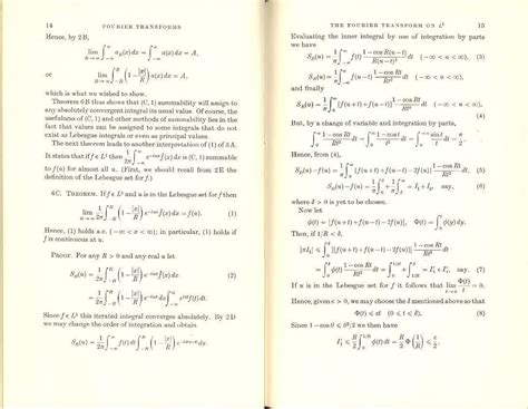 Fourier Transforms Preliminaries The Fourier Transform On L