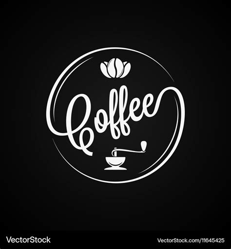 Coffee logo vintage design background Royalty Free Vector