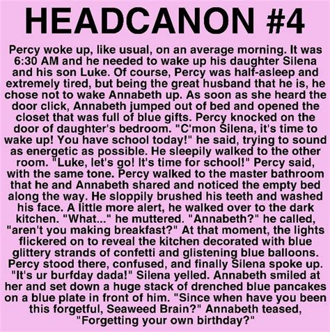 Headcanon Oneshot Percy Jackson Annabeth Chase Percy Jackson