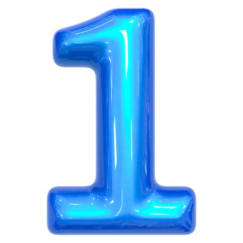 numero   azul  render ilustracao  png