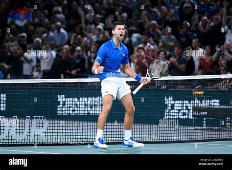 Novak Djokovic De Serbie Lors Du Rolex Paris Masters ATP Masters 1000