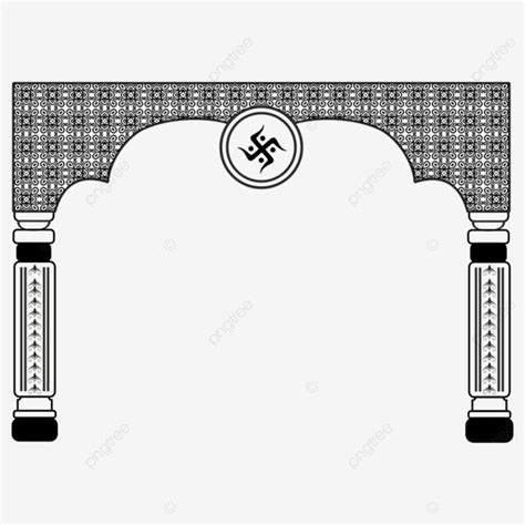 Mandap Indian Wedding Clipart Black And White, Design Mandap Clipart, Black Mandap Cipart ...